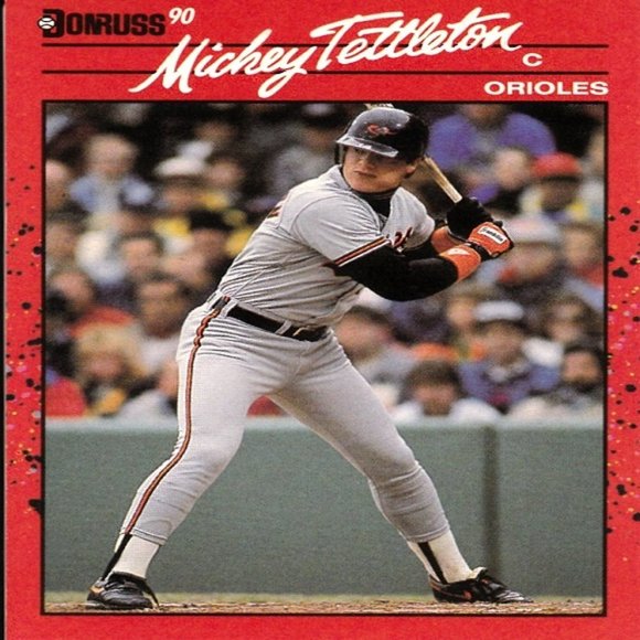 Mickey Tettleton (Orioles) 1989 Leaf Donruss '90 MLB Series Card - Number 169 - Picture 1 of 2